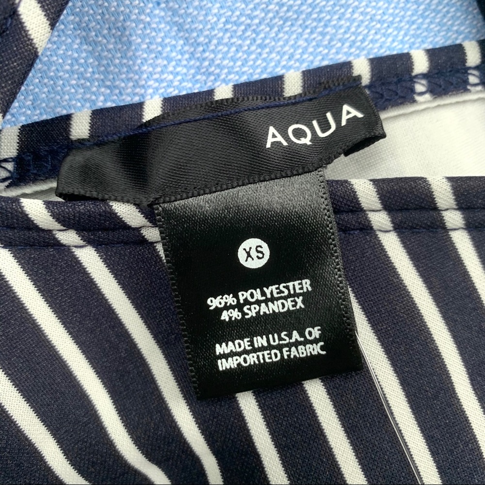 NWT AQUA Scuba Neoprene Striped Dress - Picture 8 of 16